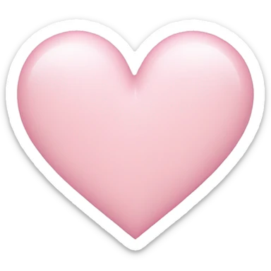 very light pink heart sticker