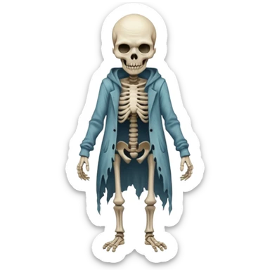 a scary distorted figure sticker