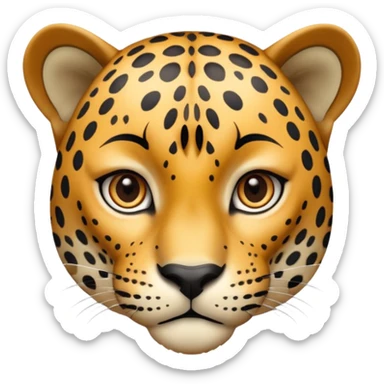 A high-resolution photo-realistic digital illustration of a young jaguar, chest upward A high-resolution, photo-realistic digital illustration of a majestic young jaguar sticker
