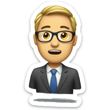 reporter cartoon breaking news on screen window sticker