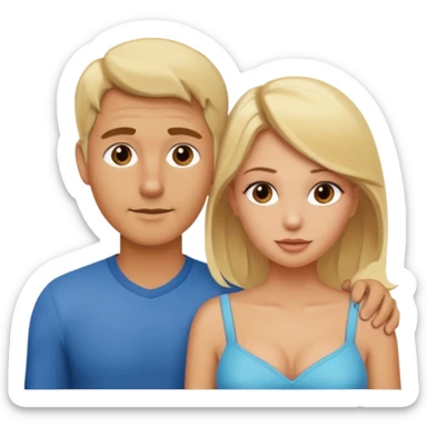 Blonde woman doggy style intercourse with man sticker