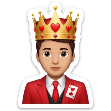 Ariel camacho versión rey de corazones  sticker