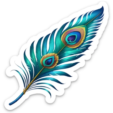 Krishna's pankh sticker