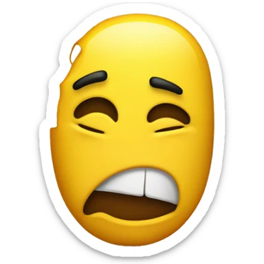 Grossed out yellow emoji  sticker