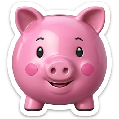 with piggybank sticker