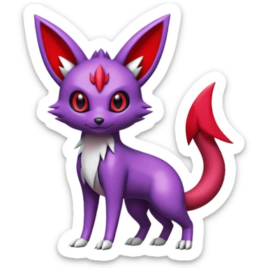 Sneasel-Zangoose-Genesect-Umbreon-fusion-hybrid, full body sticker