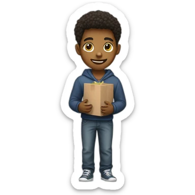 a needy young man hungry for victory sticker