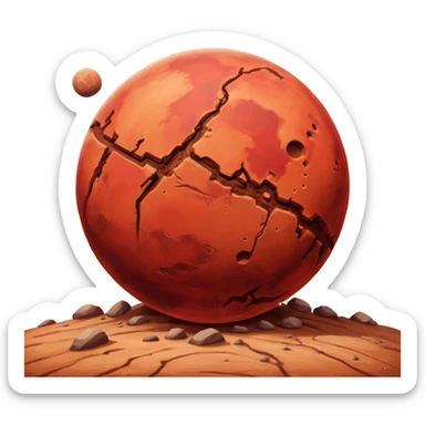 Mars planet emoji copy and paste sticker