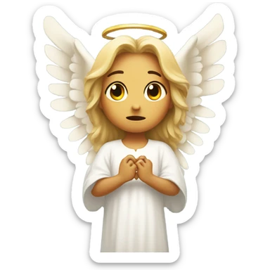 Broken hearted angel sticker