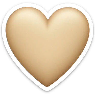 Beige heart sticker