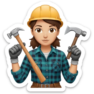 Lesbian woodworker  sticker