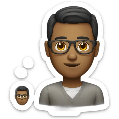 Programmer with dark fade haircut sticker