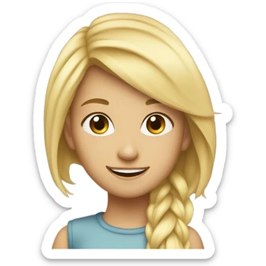 Blonde girl fake smiling but it’s very obvious  sticker