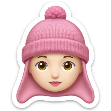 a pink hat sticker