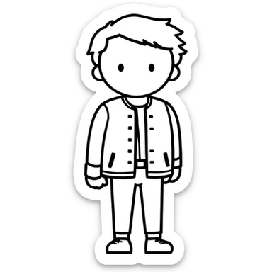 Super energetic white man  sticker