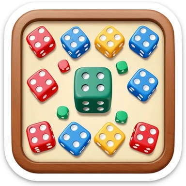 ludo game, with dice sticker