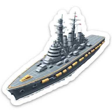 battleship arial view sticker