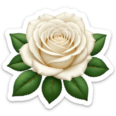 white roses only sticker