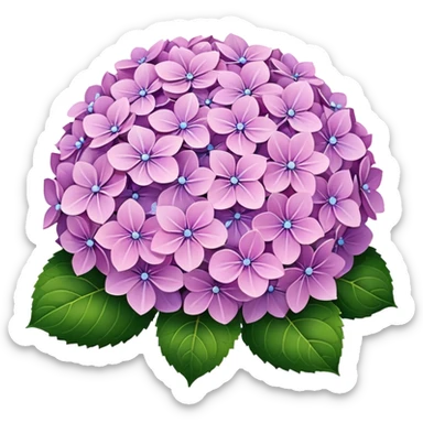 Purple-pink Hydrangea sticker