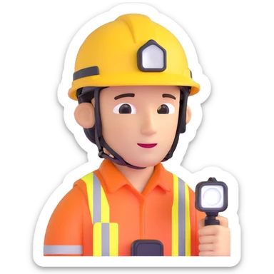 emergency rescue worker safety helmet with light sticker