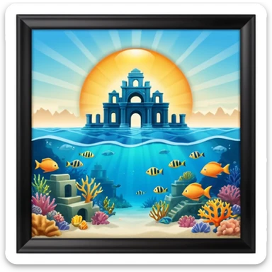 The Lost Island of Atlantis sticker