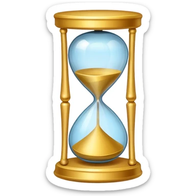 a mix between two emojis - hourglass morphing into checkmark  sticker