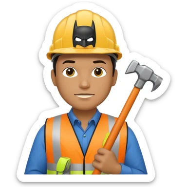 Batman as a construction worker sticker