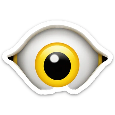 A yellow common emoji with open O mouth  with these eyes looking up sticker