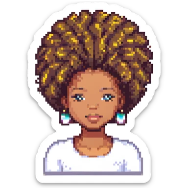 afro hairstyle sticker