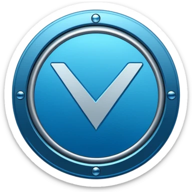 A blue tick ✅ verification badge with a rough outer body for my tiktok account sticker