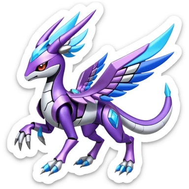 Meloetta-Latias-Wargreymon-Protogen-Pokémon-Digimon-Fakémon-fusion-hybrid-creature sticker