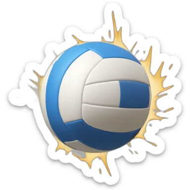 volleyball spiking sticker