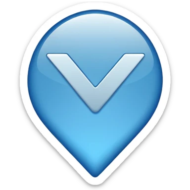 Blue tick mark sticker
