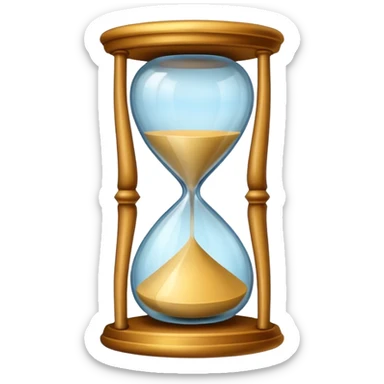 a mix between two emojis - hourglass morphing into checkmark  sticker