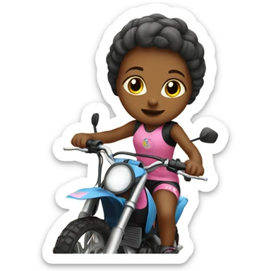 Baby girl on dirt bike sticker