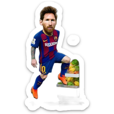 Messi dans un frigo sticker