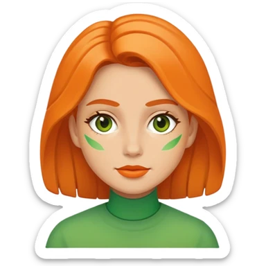 Crète orange Jane et verte sticker