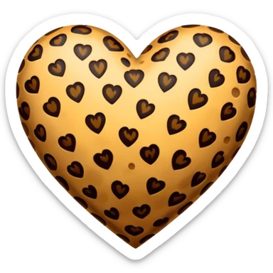 realistic leopard print heart sticker