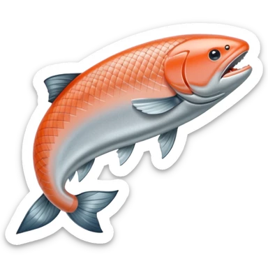 salmon flopping around sticker