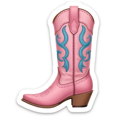pink cowgirl boot sticker