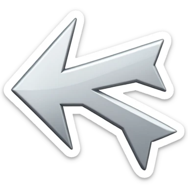 Direction arrow pointing left sticker