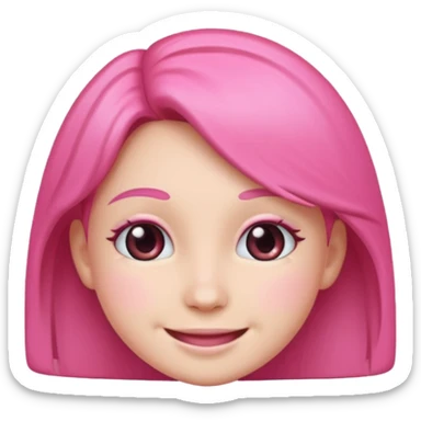 make me a discord emoji saying im just a girl make it pink sticker