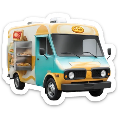 Toyota 86 shaped 1973 food truck, real look sticker