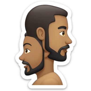 brown-man-with-a-smooth-black-hair-cut-fade-and-a-black-beard-kissing-a-white-woman-with-long-brown-waved-hair sticker