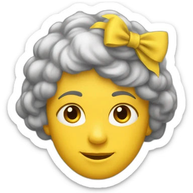 tete emodjijaune avec un bandeau sur la tete sticker