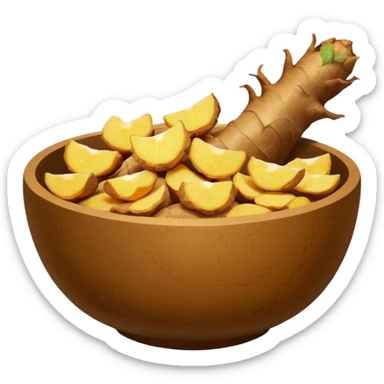 ginger root in a bowl sticker