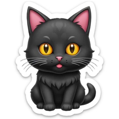 gato gotico lanzando un beso sticker