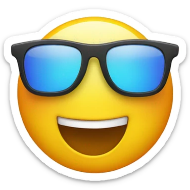A emoji with sun glasses which is feeling hot sticker