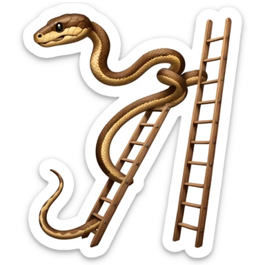 snake on a ladder sticker