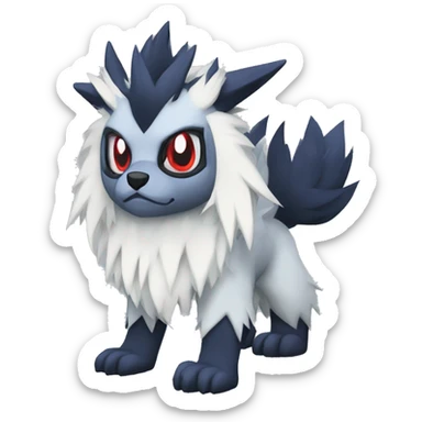 Cool Edgy Absol-Nargacuga-Zorua-Quilava, full body sticker